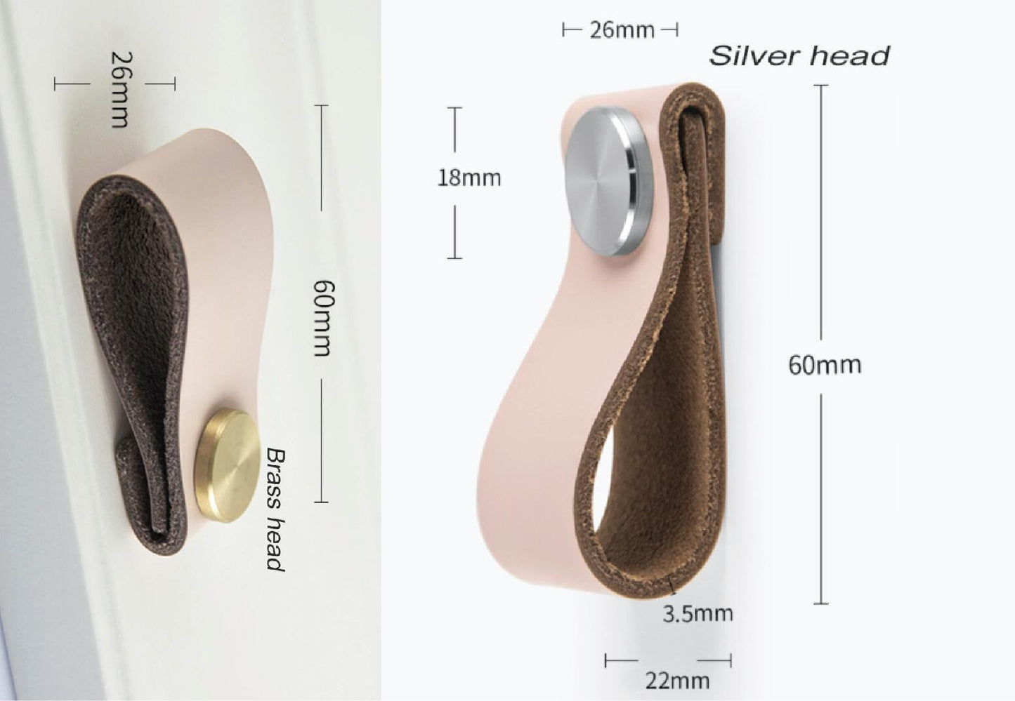 Cowhide Drawer Pull Knobs Leather Cabinet pulls Dresser handle pull knob, Ikea Drawer handle pull Wardrobe handle pull Furniture Hardware