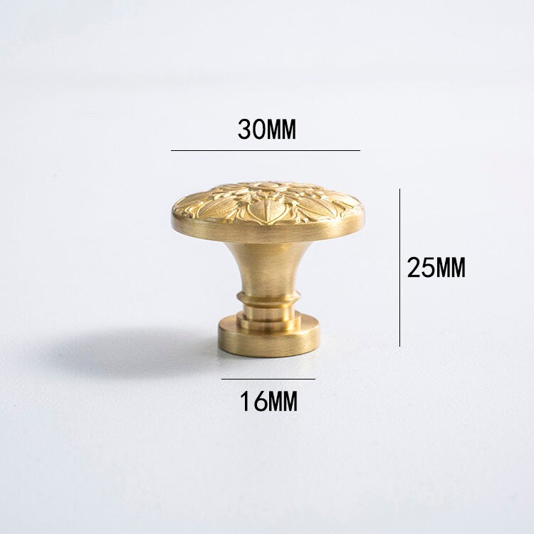Vintage Brass Drawer Handle Knob, Golden Brass Handle Knobs, Round brass handle knob, Drawer Knobs Pulls, Cabinet Knobs, Home Improvement