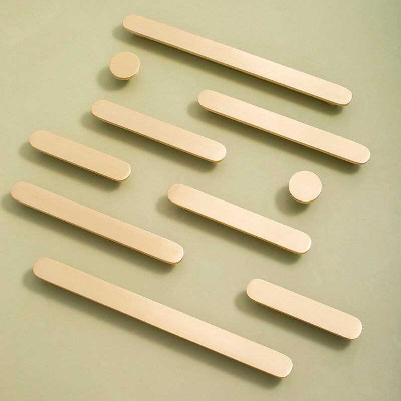Modern Brass Drawer Cabinet Pulls Knobs Handles, Solid Brass Dresser Knobs handle, Kitchen Cupboard Handle Pull, Wardrobe Knobs Pulls