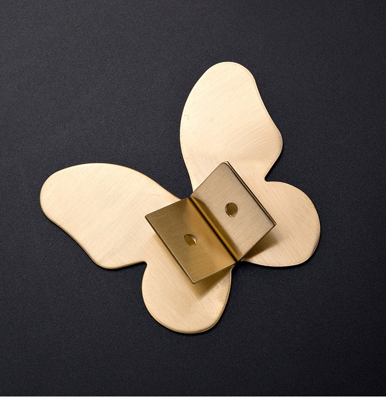 A pair Brass butterfly Knobs, cabinet knobs, Furniture knobs, diy drawer pulls , wardrobe Knob, Cabinet Knobs , furniture hardware