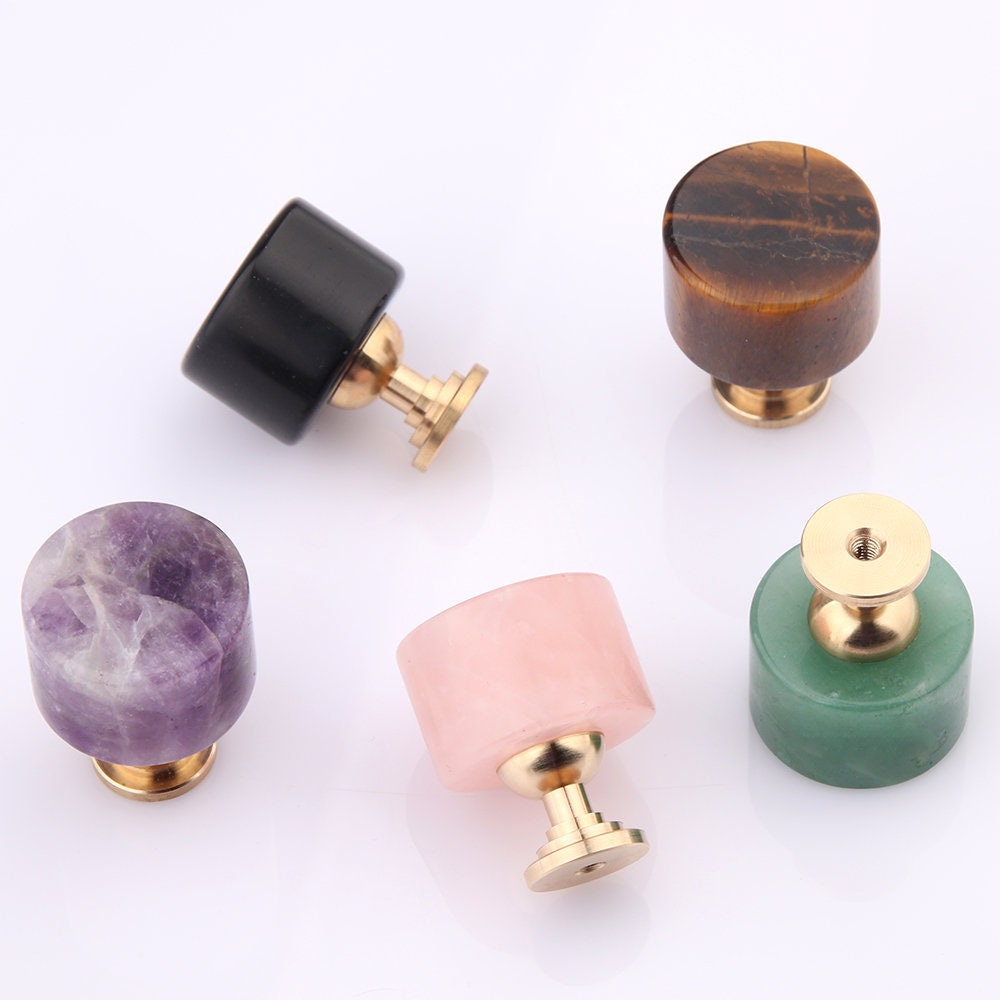 Ore Tiger Eye Crystal Knobs, White Crystal Dresser Knobs, diy drawer pulls , Wardrobe Handle, Cabinet Knobs, furniture hardware