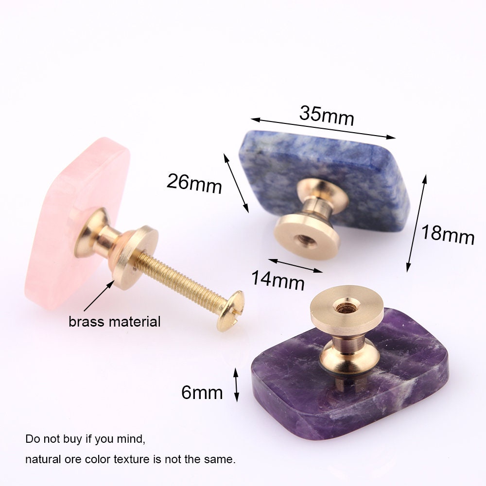 Natural Pink Crystal Single Cabinet Knobs, Minimalism Drawer Knobs, diy drawer pulls handle knob, Wardrobe Handle, furniture hardware