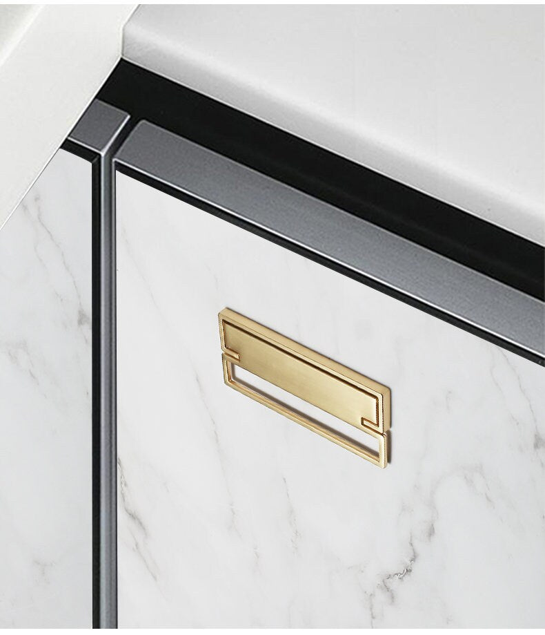 Matte black Invisible rectangle handle pulls, Invisible Drawer Handle Pull, drop dresser handle knob Cabinet Knobs handle Furniture Hardware