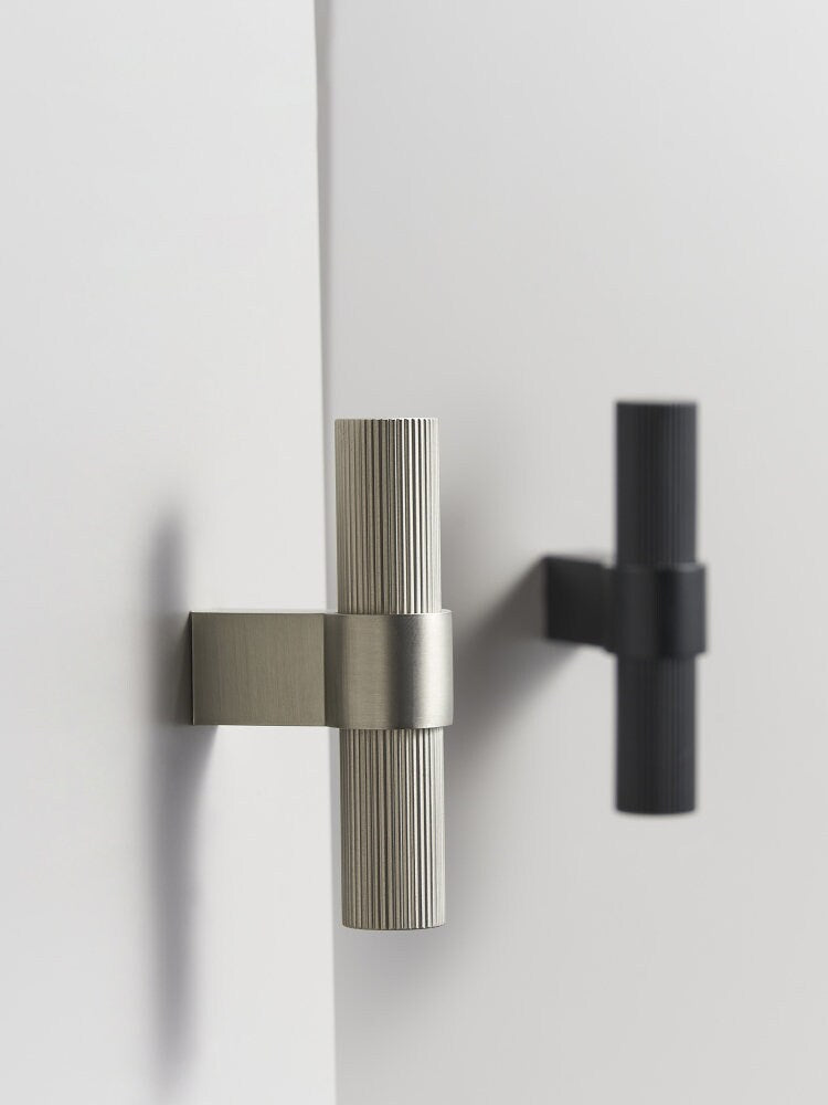 Brass Stripe handle Cabinet Pulls/ Minimalist Drawer Handles Pulls Knobs / Black Gold Dresser Knobs handle/ Modern Furniture Hardware