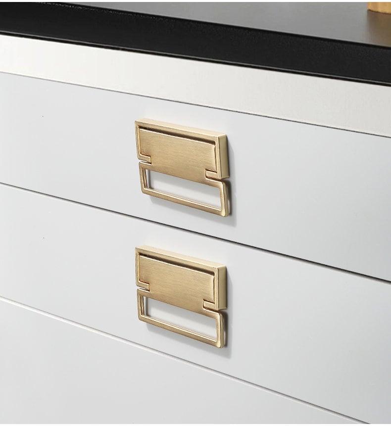 Gold Invisible rectangle handle pulls, drop dresser knob, Invisible Drawer Handle Pull, Cabinet Knobs handle, Modern Furniture Hardware