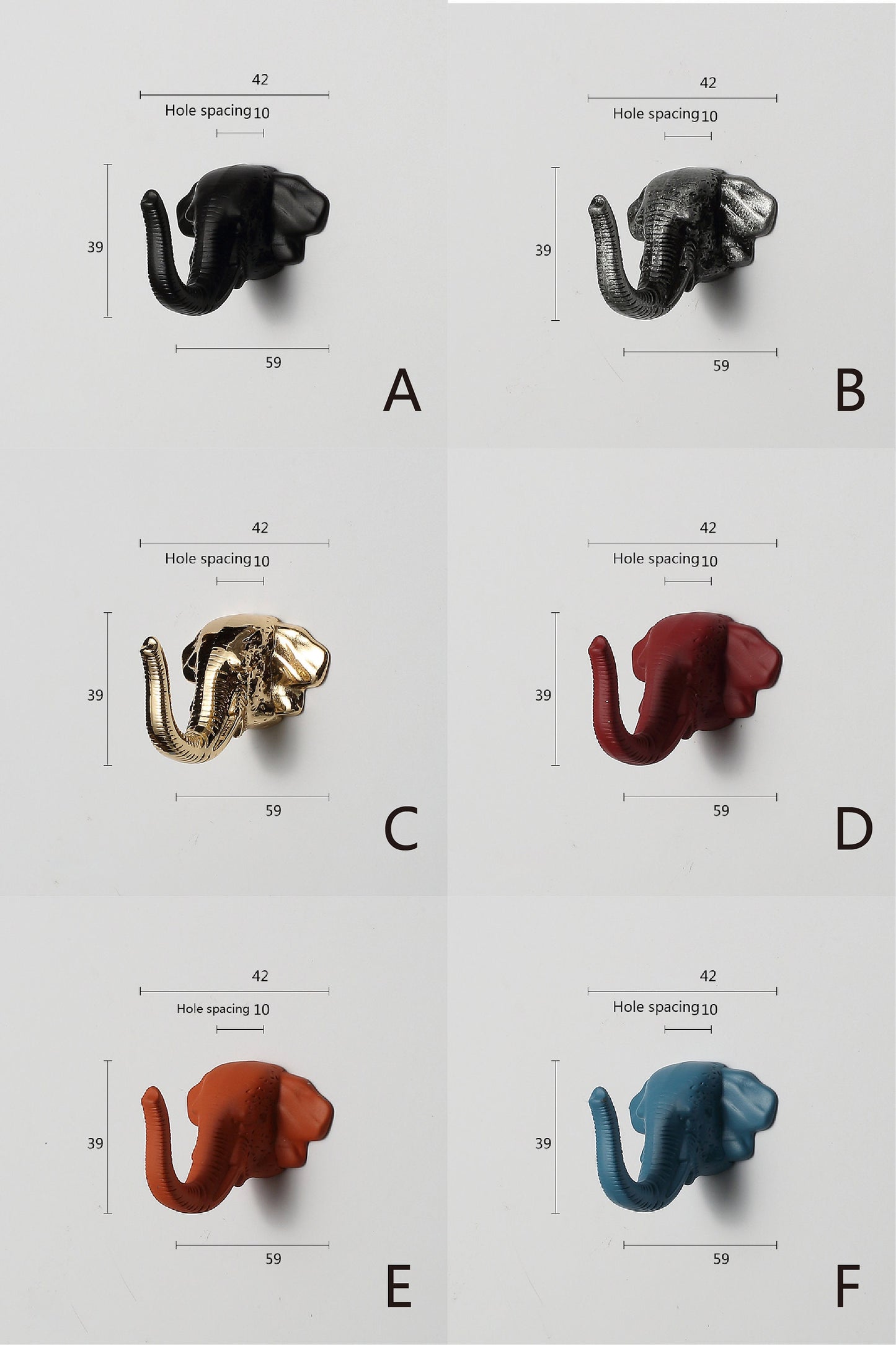 Vintage Elephant Wall Hook, Animal Wall Hooks, Decorative Coat Hook, key hook, Stylish Hooks, Bedroom Towel Wall Hook Coat Hangers Rack
