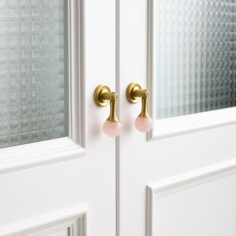 Brass Crystal Drop Drawer Knobs Pulls Dresser Knobs, Modern Pendant Pull Handles, Wardrobe Handle Cabinet Knobs, Furniture Handles Knob Pull