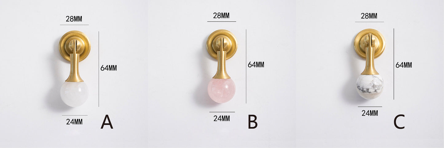 Brass Crystal Drop Drawer Knobs Pulls Dresser Knobs, Modern Pendant Pull Handles, Wardrobe Handle Cabinet Knobs, Furniture Handles Knob Pull
