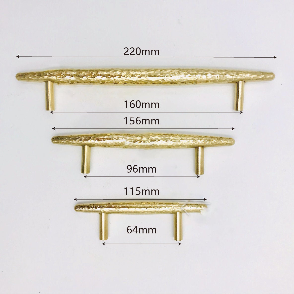 Hammered Polished Brass Cabinet Pulls, Golden Dresser Knobs Handles, Drawer handle Pulls Cabinet Pulls Knobs, Furniture hardware