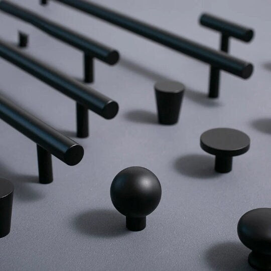 Frosted matte black handle, Modern Cabinet Pulls Handles Pull, Drawer Knobs Dresser Handles, Wardrobe Knobs handle, black drawer pulls
