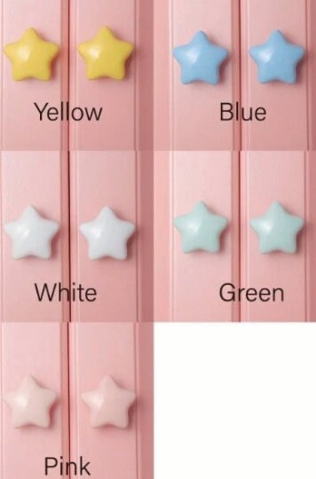 Lovely Star drawer Knobs kids room Cabinet Door Handles nursery drawer Knobs and Pulls furniture Handles cabinet Hardware