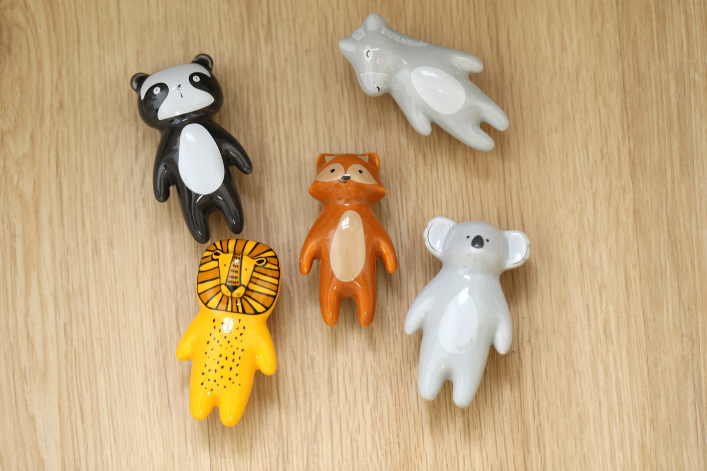 Animal ceramics handle knob, nursery drswer pull, kids bedroom Knobs Cabinet Door Handles lion drawer Knobs and Pulls furniture Handles