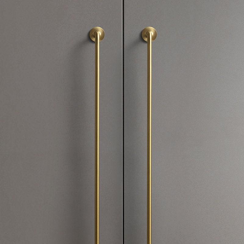 Slim Brass Handle pull, Nordic Brass Handle Pull, Cabinet Door Handle, Kitchen Handle pull, Cupboard Knobs, wardrobe pull, Cabinet Hardware