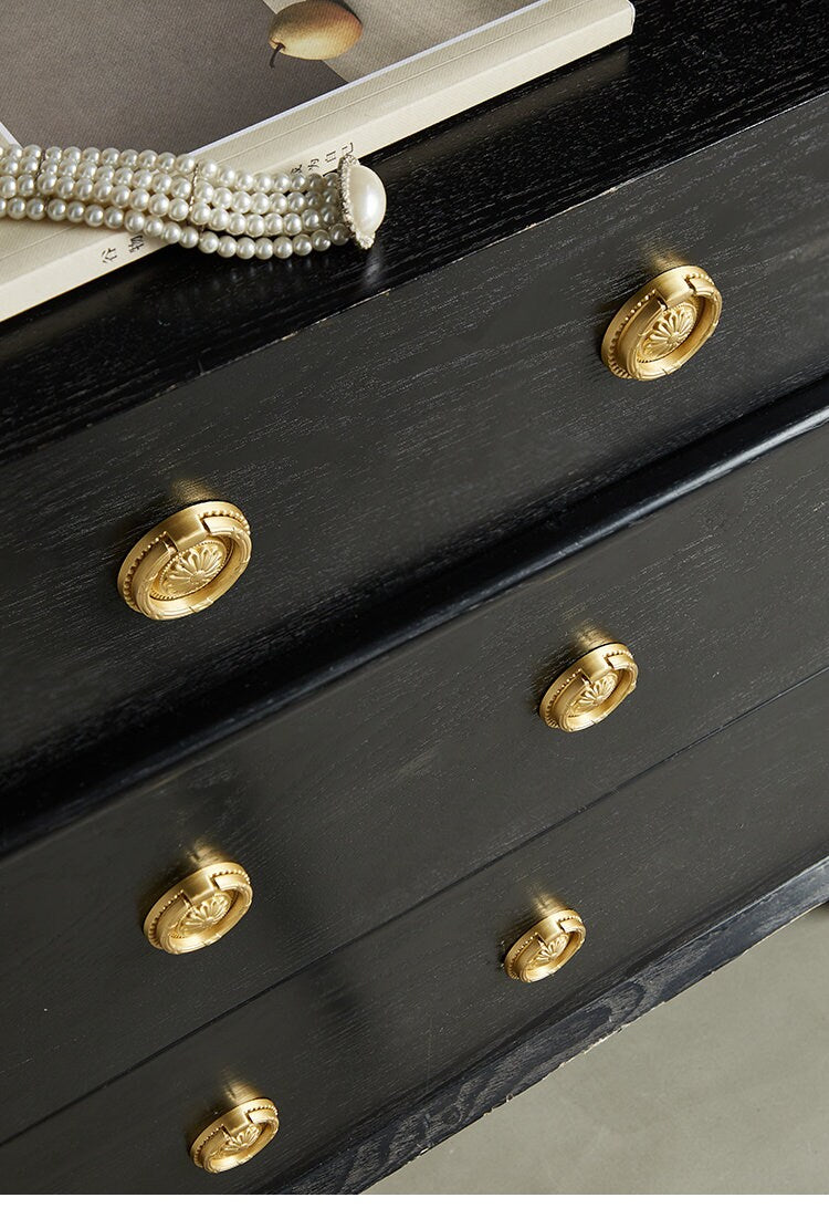 Brass Daisy Knobs, Vintage Drawer Pull, Wardrobe handle Pulls Cabinet pulls handle, Golden Dresser Knobs Handles, Furniture hardware