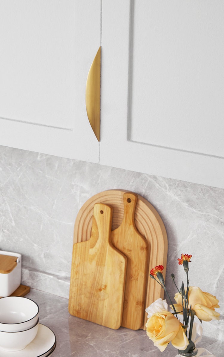 Minimalist leaf Cabinet Pulls Knobs, Drawer pulls, Golden Dresser Knobs Handles, wardrobe handle pull, Kitchen pull knob,Furniture hardware
