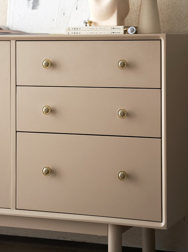 Vintage Flower Cabinet Pulls knob modern Drawer Pulls Knobs Handles Brass Dresser Knobs Wardrobe cupboard handle, Furniture Hardware