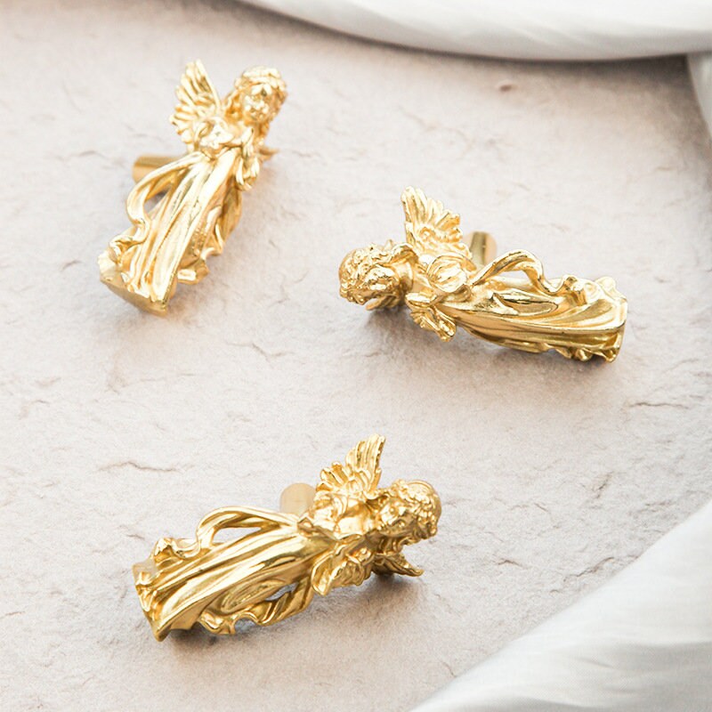 Angel Girl Cabinet Handle Knobs, Brass Drawer Pull, Modern handle pull Wardrobe handle Pulls Knobs Dresser Knobs Handles Furniture hardware