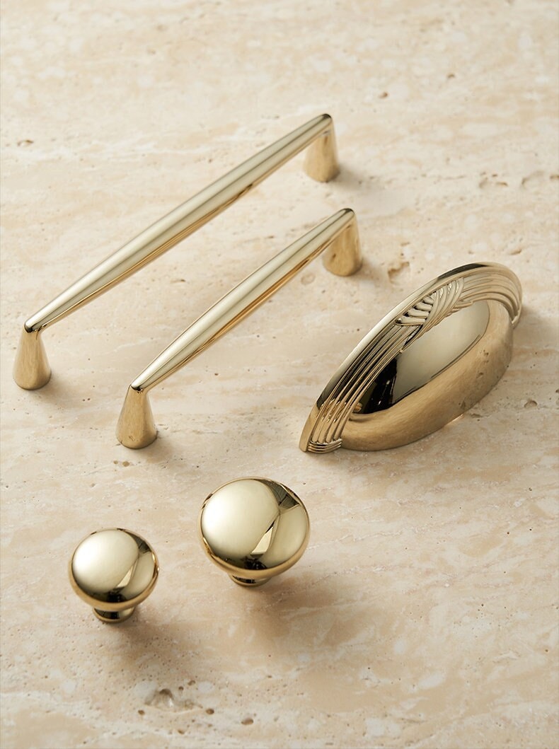 Gold Brass Drawer pulls, Dresser Knobs Handles, Cabinet Pulls Knobs, wardrobe handle pull, Kitchen pull knob,Furniture hardware