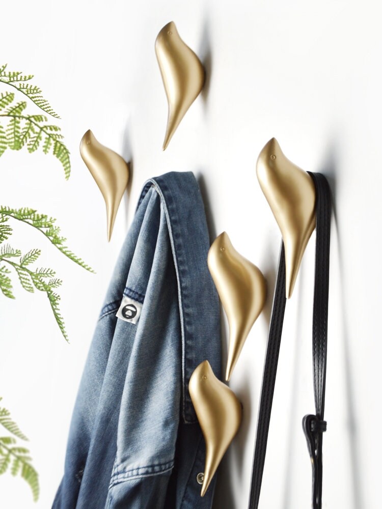 Modern minimalist Wall Hooks / bird Decorative Hooks / Wall Hook Coat Hangers Rack /Bird Hooks
