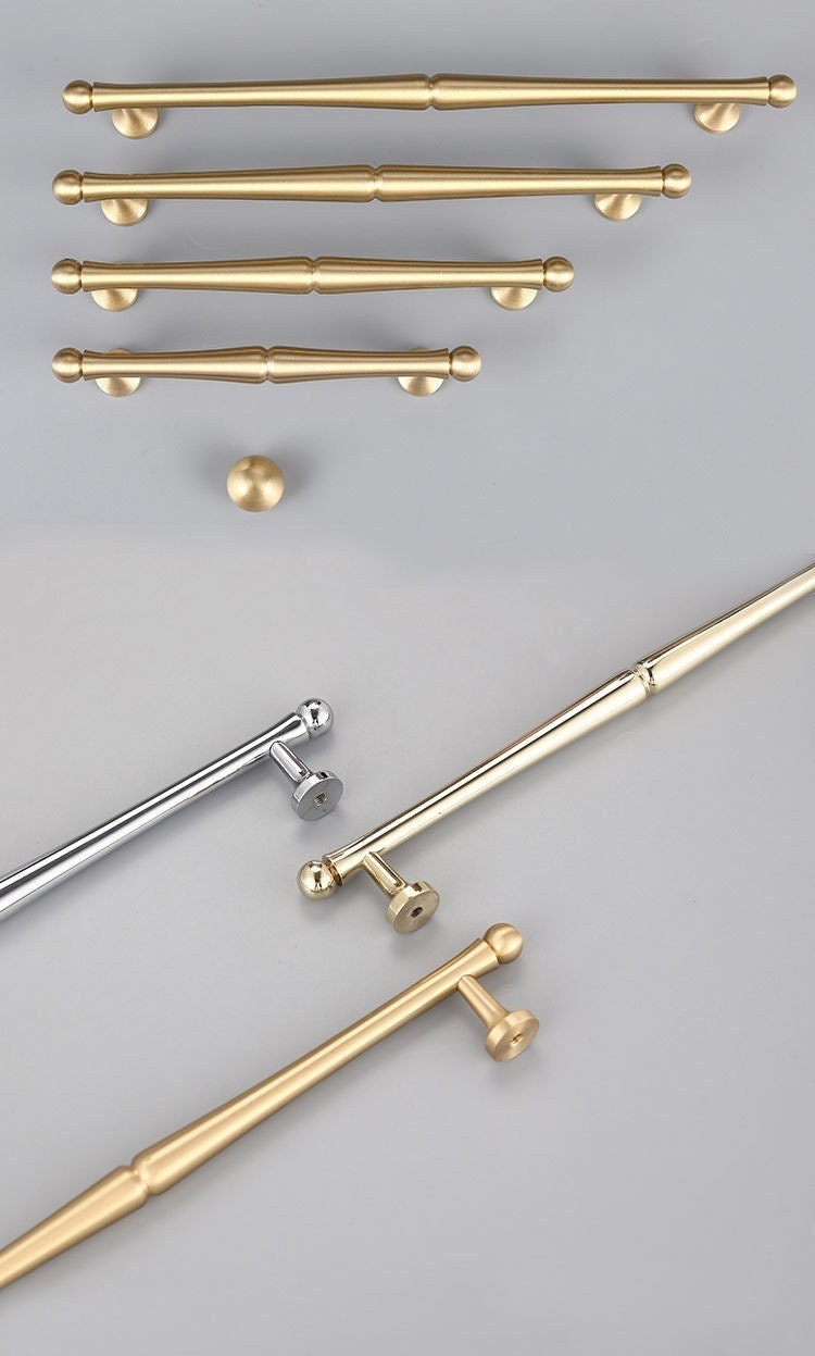 Brushed Brass Cabinet Pulls, Minimalist round ball Drawer Pulls Knobs Handles, Gold Dresser Knobs handle, Kitchen knob, Furniture Hardware