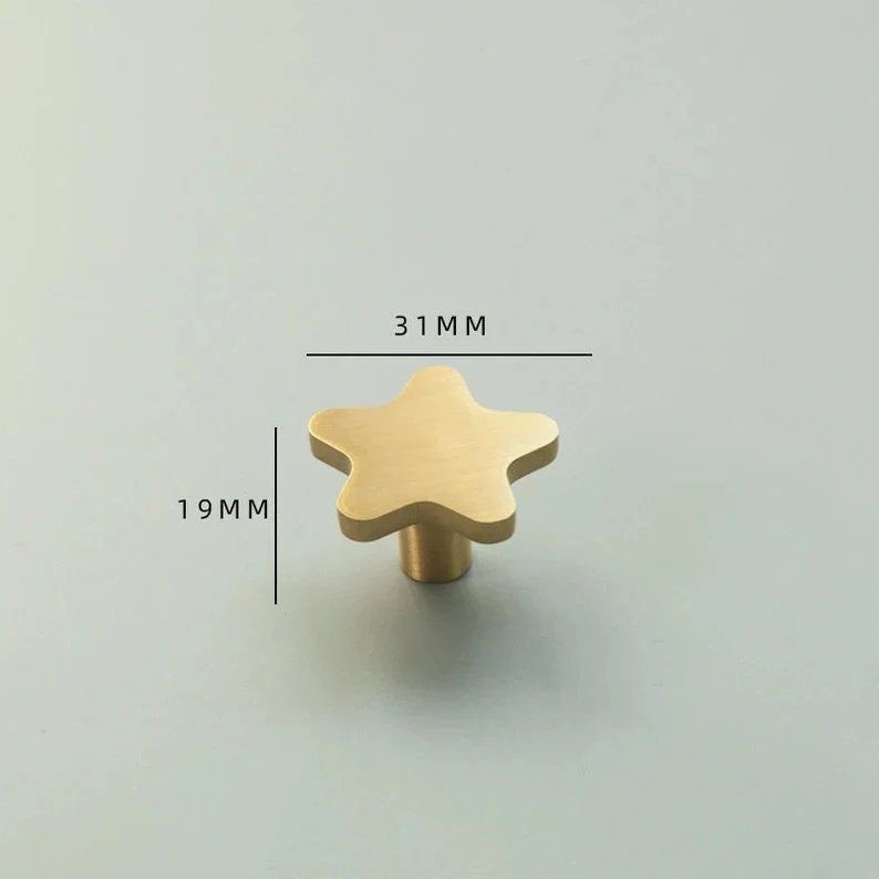 Sun Drawer handle pull Wardrobe handle Pulls, Shining Stars Brass Knobs, Cabinet Pulls Knobs Dresser Knobs Handles Furniture hardware
