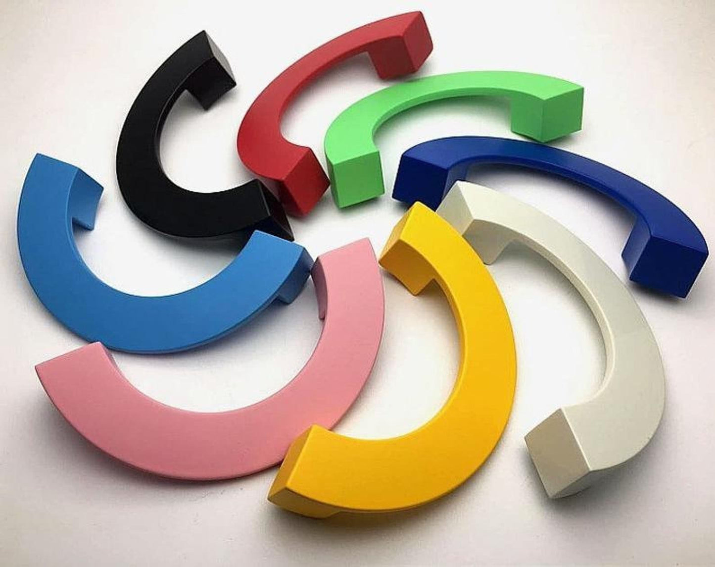 Colorful Semicircle Drawer pulls Dresser Knobs Handles Nursery Children's Room Cabinet Door Handle Wardrobe handle pull Furniture hardware
