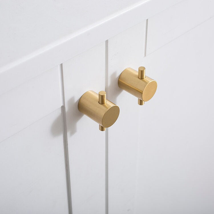 Cylindrical Brass Drawer pulls Golden Dresser Knobs Handles Cabinet Pulls Knobs Wardrobe handle pull Kitchen pull knob Furniture hardware