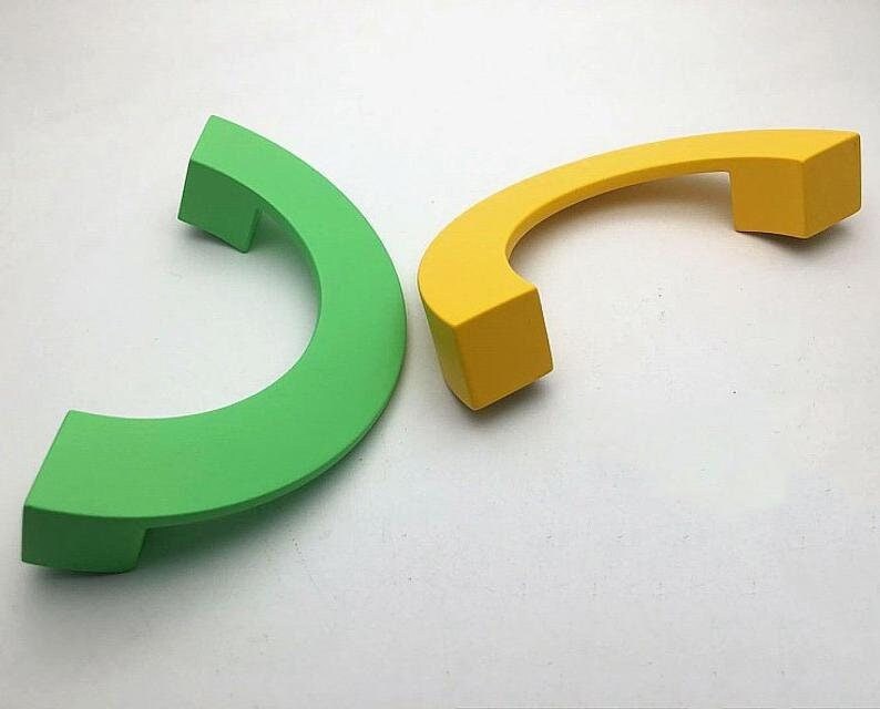 Colorful Semicircle Drawer pulls Dresser Knobs Handles Nursery Children's Room Cabinet Door Handle Wardrobe handle pull Furniture hardware