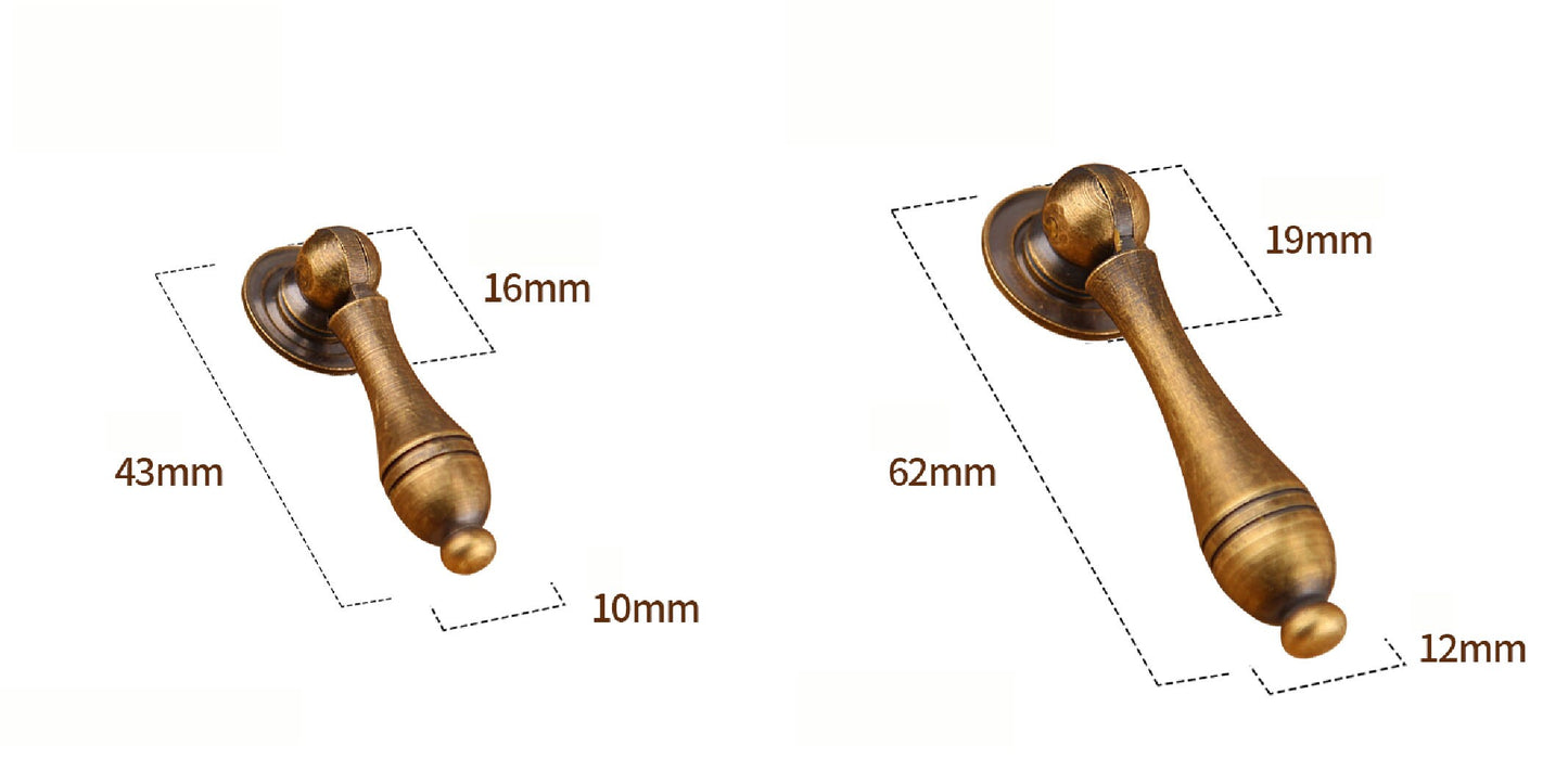 Vintage Bronze Handle knob DIY Pendant dresser pulls knob Drop Drawer Knobs Pulls Furniture knobs Wardrobe Cabinet Knobs Furniture hardware
