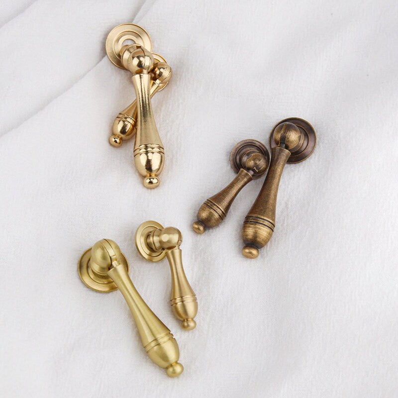 Vintage Bronze Handle knob DIY Pendant dresser pulls knob Drop Drawer Knobs Pulls Furniture knobs Wardrobe Cabinet Knobs Furniture hardware