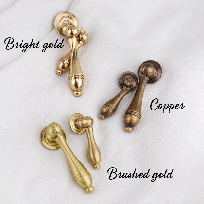 Vintage Bronze Handle knob DIY Pendant dresser pulls knob Drop Drawer Knobs Pulls Furniture knobs Wardrobe Cabinet Knobs Furniture hardware