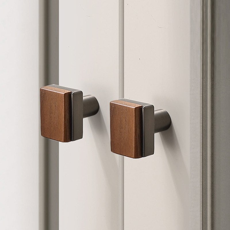 Flat Walnut Cabinet handles pulls, wood Drawer Dresser handles pull, wardrobe handle pull, Kitchen pull knob, wood handle,Furniture hardware