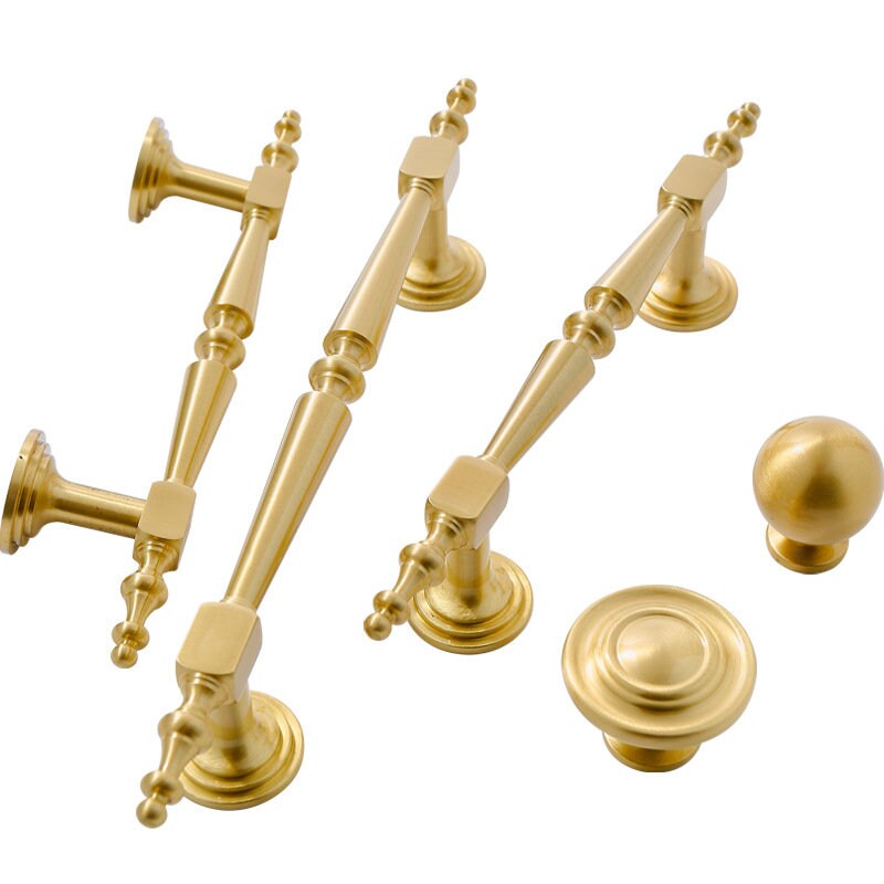 Luxury brass Cabinet handles Knobs, Unique geometric Drawer Dresser pulls Knobs Wardrobe handle pull doorknob Furniture hardware