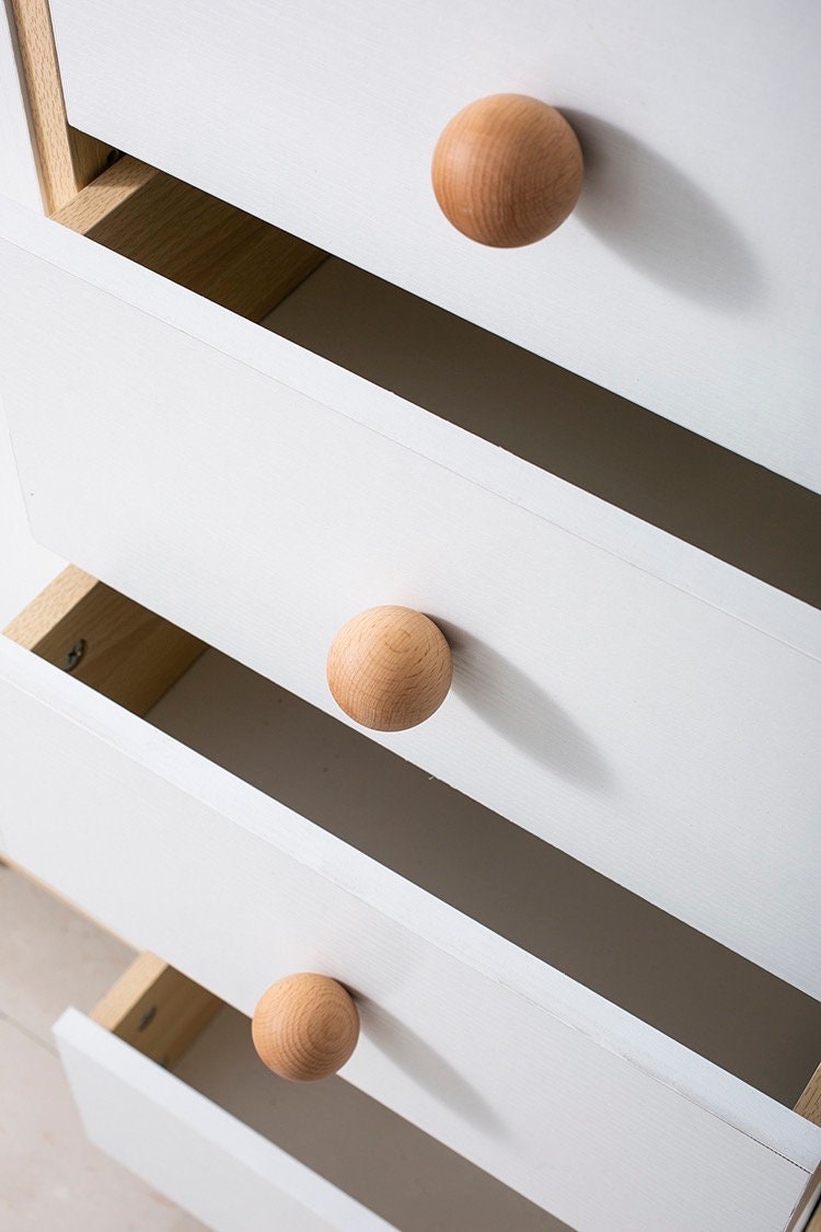 Solid wood Ball Round Drawer pulls, Dresser Knobs Handles, Cabinet Pulls Knobs, wardrobe handle pull, Kitchen pull knob, Furniture hardware