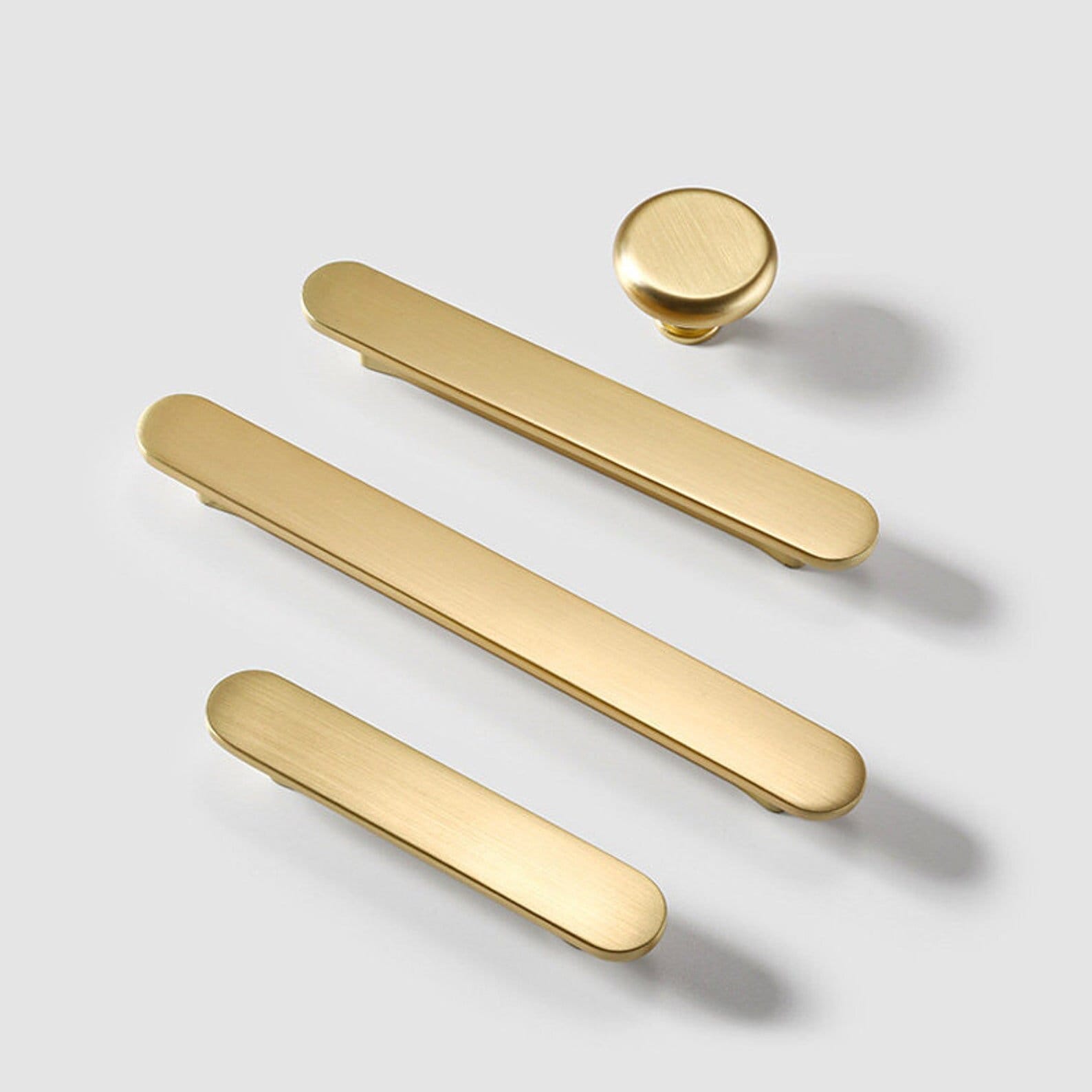Brushed gold Cabinet Drawer Pulls Handle knob QubicHomeware Brushed gold Cabinet Drawer Pulls Handle knob QubicHomeware