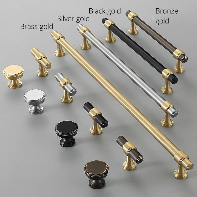 Bronze Drawer Pulls Handle knob, Gold Cabinet Dresser Pulls Knobs Handles, Closet Handle Wardrobe Knobs handle, Modern Furniture Hardware