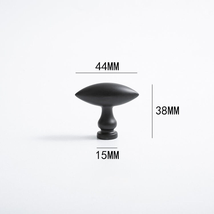 Olive shaped Drawer Pulls Handle knob, Matte black Cabinet Dresser Pulls Knobs Handles Wardrobe Knobs handle modern Furniture Hardware