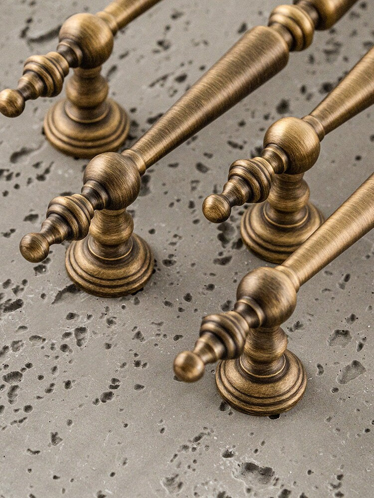 Aged textured Door Handles, Antique Brass Cabinet Handles Pull, Drawer Pulls Knobs Handles, Wardrobe Knobs handle pull, Cabinet Hardwares