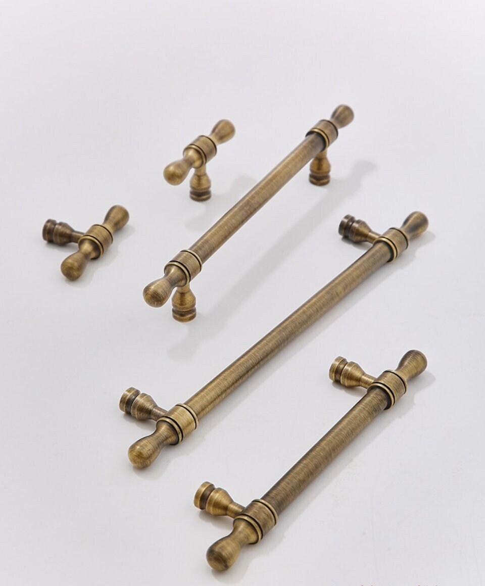 Aged Brass Cabinet Handle Pulls Bronze Drawer Pulls Knobs Handles Brass Dresser Knobs handle Kitchen Handles Wardrobe handle Door pull