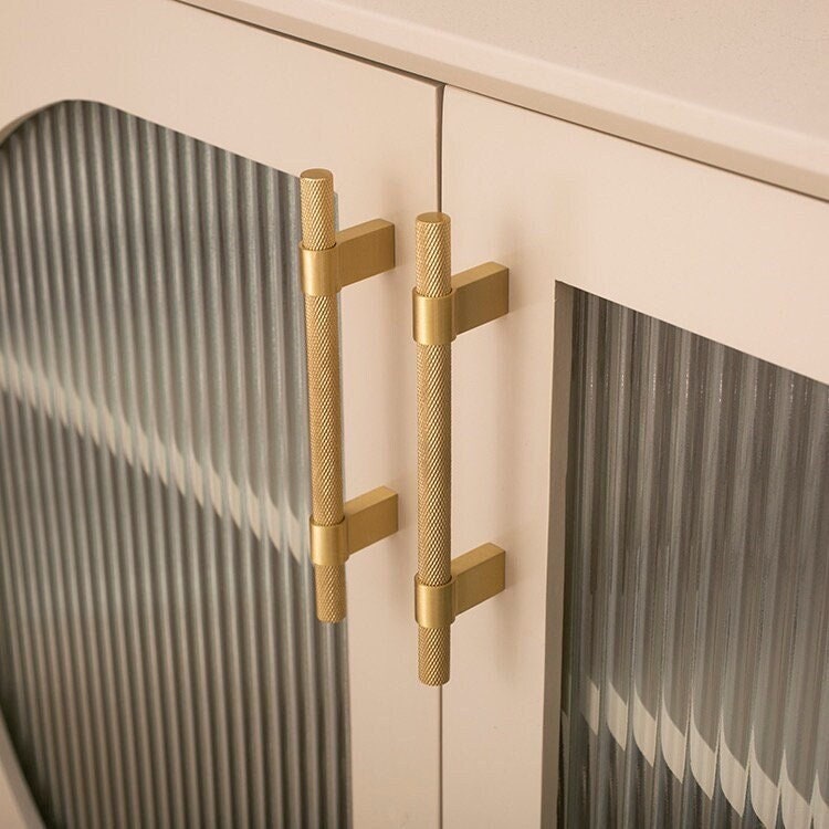 dresser handles modern Modern Knurled texture Cabinet Handles Pull – QubicHomeware