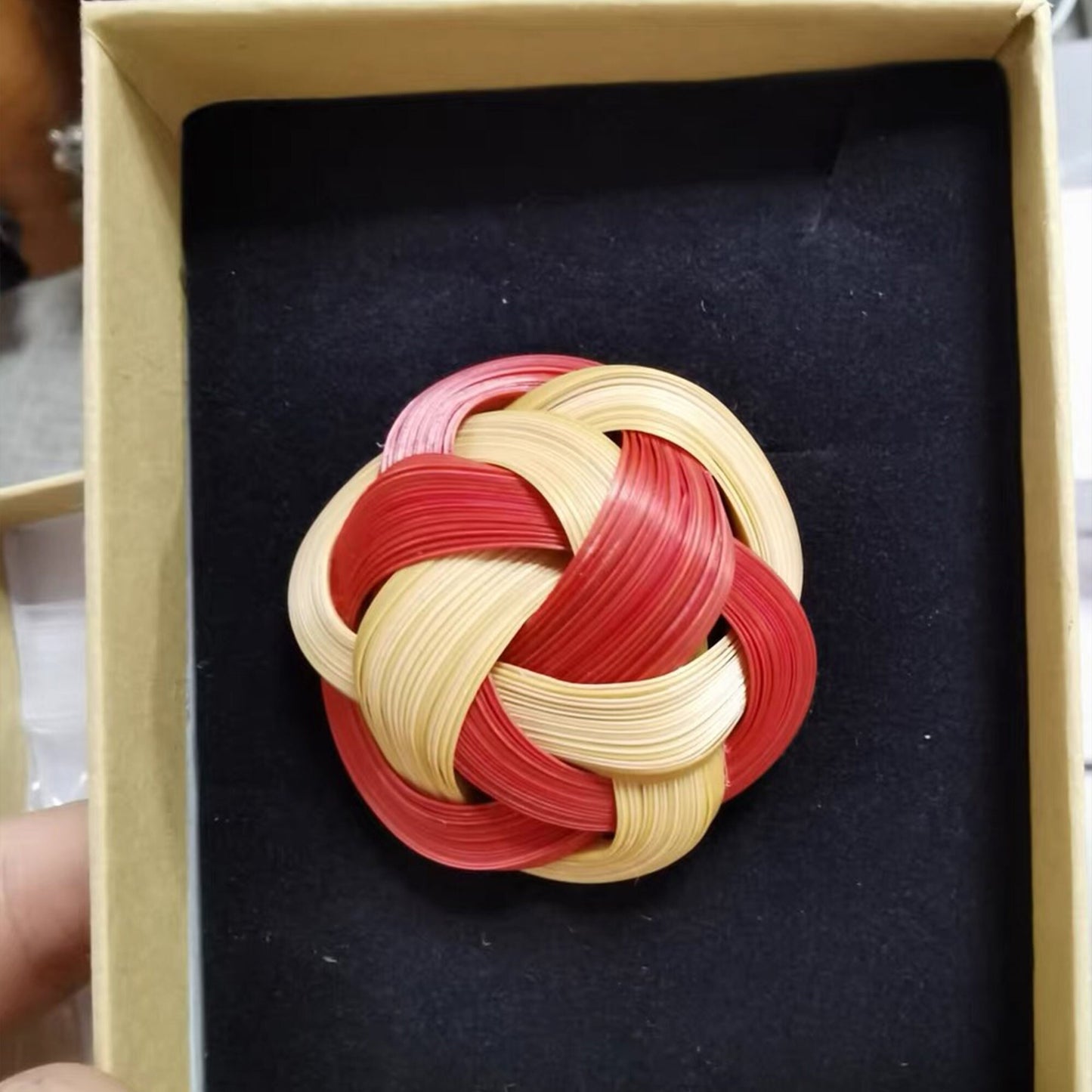 Bamboo Brooch, Brooch Made of Bamboo, Cloth Decor