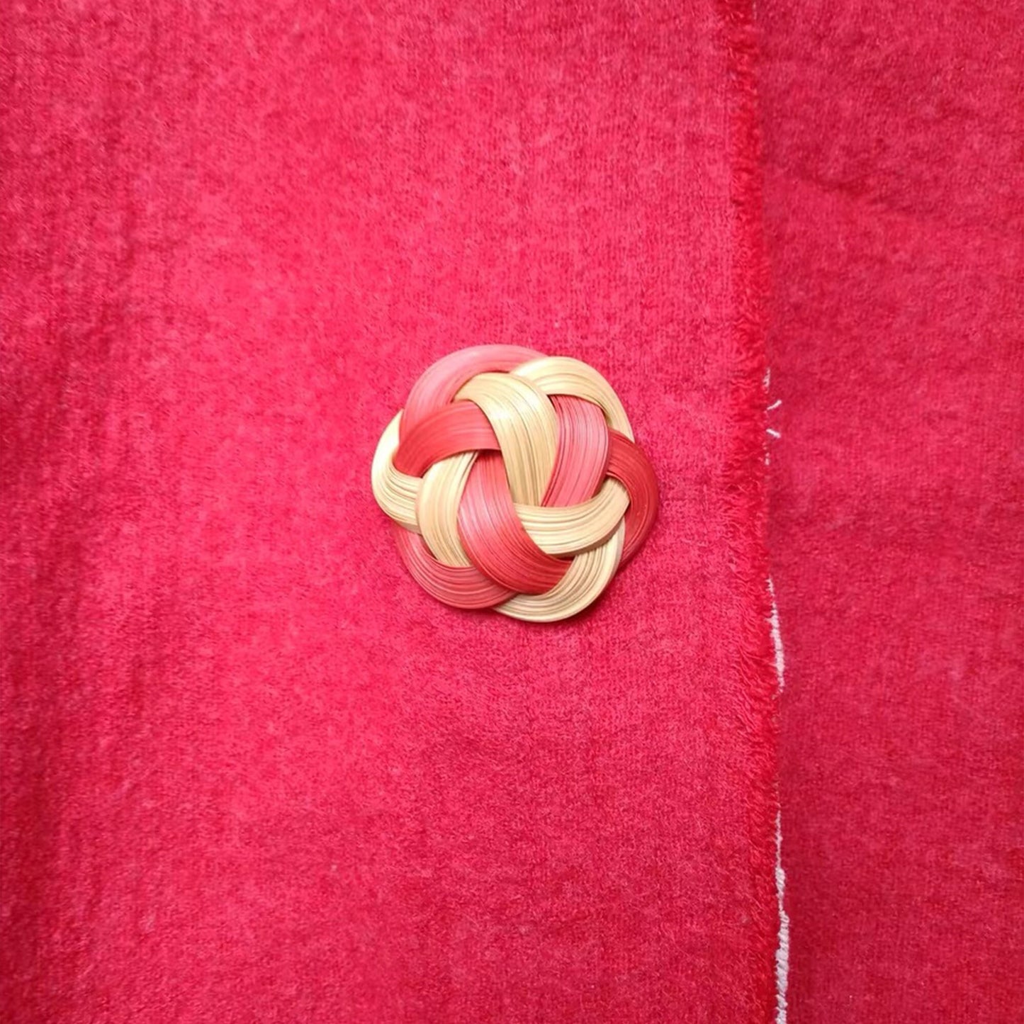 Bamboo Brooch, Brooch Made of Bamboo, Cloth Decor