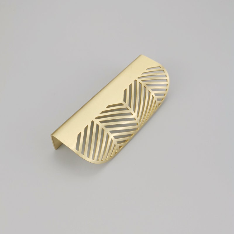 Hidden Brass Knobs Hollow Cabinet Door Handles leaf Dresser Drawer Knobs and Pulls Leaf Kitchen Cupboard Handles Hardware