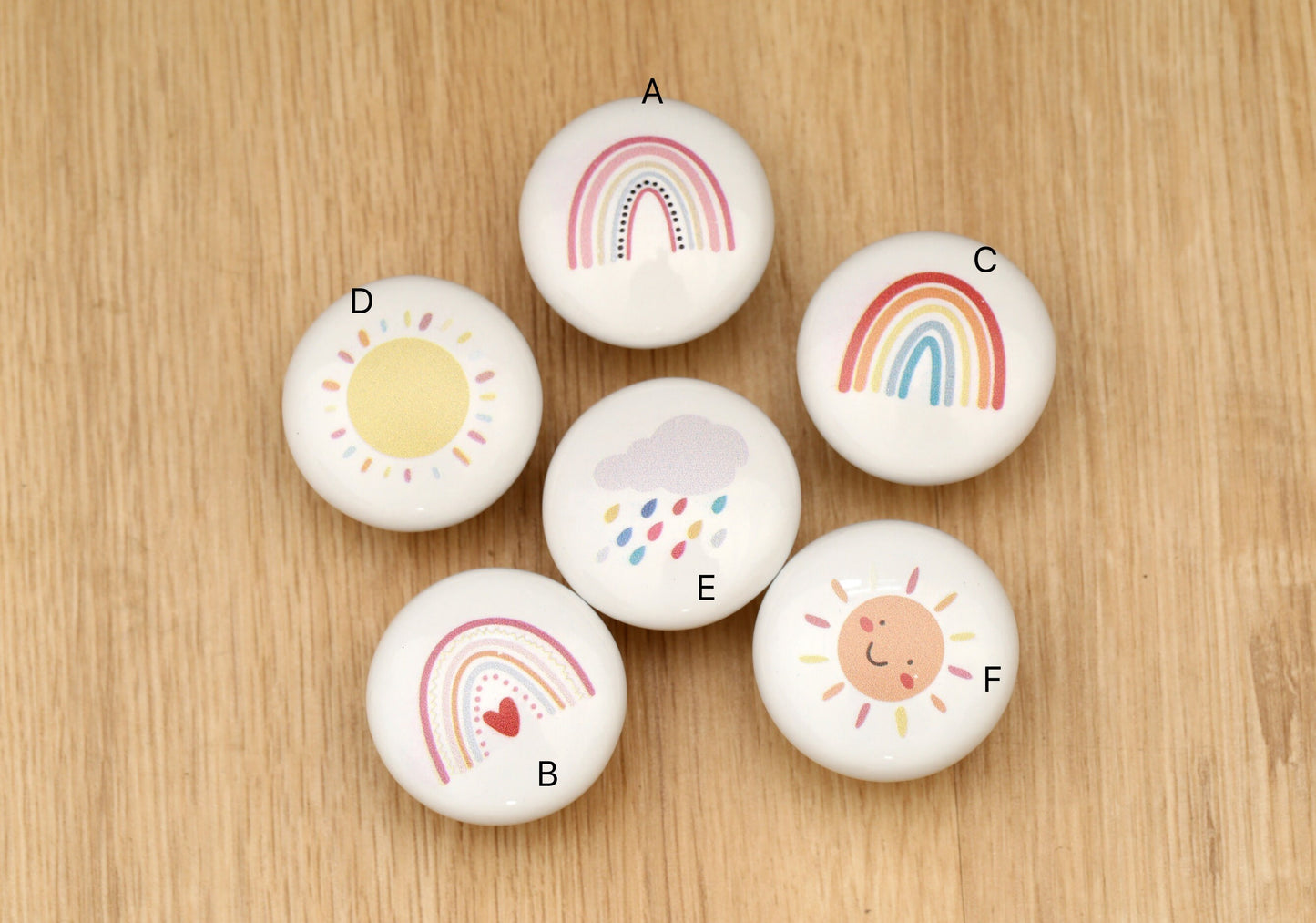 Rainbow nursery drawer Knobs kids room Cabinet Door Handles sun drawer Knobs and Pulls furniture Handles cabinet Hardware