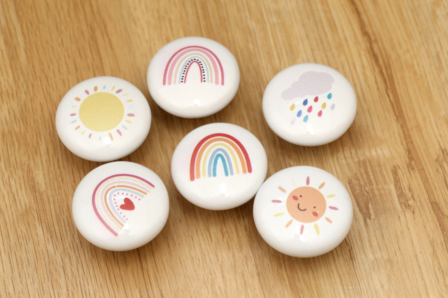 Rainbow nursery drawer Knobs kids room Cabinet Door Handles sun drawer Knobs and Pulls furniture Handles cabinet Hardware