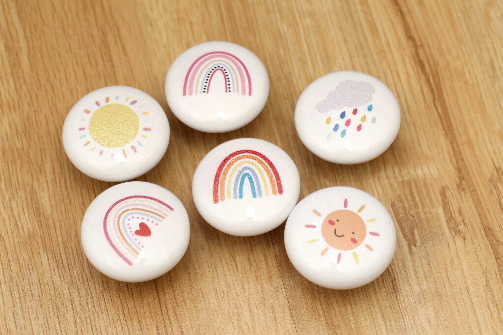 Rainbow nursery drawer Knobs kids room Cabinet Door Handles sun drawer Knobs and Pulls furniture Handles cabinet Hardware
