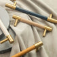 Brass Leather Cabinet Pulls, Drawer Pulls Knobs leather Handles, Solid Brass Dresser Knobs handle , modern Furniture Hardware