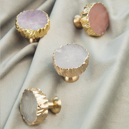 Crystal cabinet Knobs, boho dresser knobs, rose quartz diy drawer pulls , wardrobe Knob, Cabinet Knobs , furniture hardware