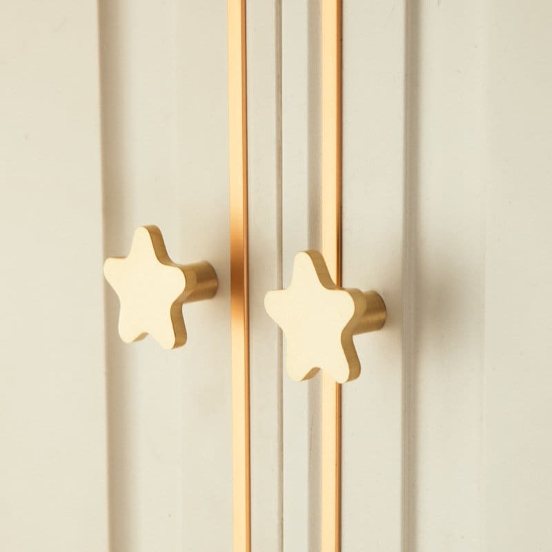 Brass star moon Knobs, nursery room knobs, twinkle Furniture knobs, Flower drawer pulls , wardrobe Knob, Cabinet Knobs, furniture hardware