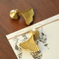 2PCS Solid Brass Ginkgo Knobs, leave drop knobs, DIY drawer dresser pulls, Furniture knobs, wardrobe Cabinet Knobs Furniture hardware